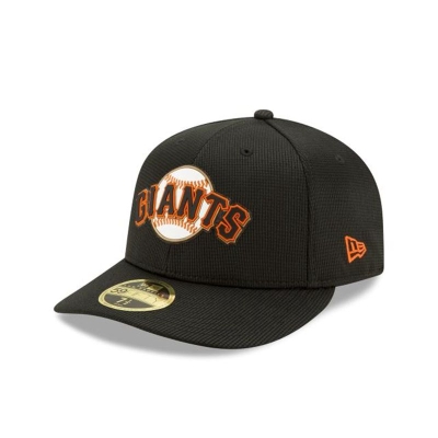 Black San Francisco Giants Hat - New Era MLB Clubhouse Collection Low Profile 59FIFTY Fitted Caps USA9156807